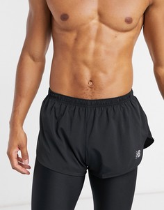 Черные шорты для бега New Balance-Черный