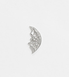 Непарная серьга для пирсинга из стерлингового серебра в виде паутины Regal Rose helix-Серебряный