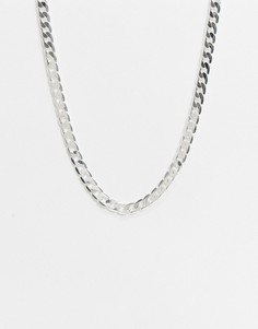 Посеребренное ожерелье из цепочки с крупными звеньями Regal Rose-Серебряный