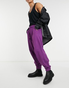 Oversized-джоггеры выбеленного фиолетового цвета ASOS DESIGN-Фиолетовый