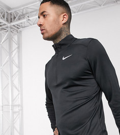 Черный топ на молнии Nike Running Tall-Черный цвет