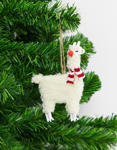 Новогоднее елочное украшение с дизайном «лама» Sass & Belle Christmas-Белый