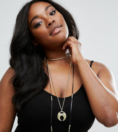 Ожерелье-чокер с подвесками ASOS CURVE-Черный