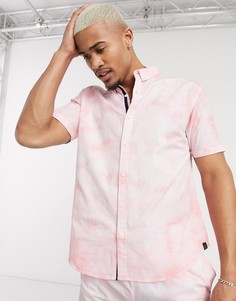 Розовая рубашка с короткими рукавами и принтом тай-дай Soul Star-Розовый