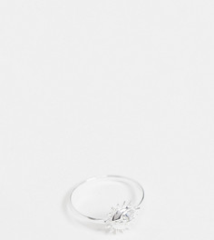 Кольцо из стерлингового серебра с солнцем и луной ASOS DESIGN Curve-Серебряный