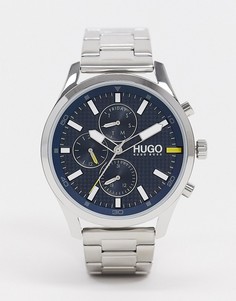 Серебристые наручные часы HUGO chase 1530163-Серебряный