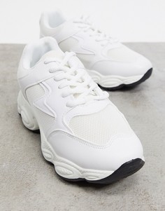 Белые беговые кроссовки на массивной подошве Truffle Collection-Белый