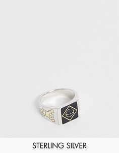 Серебряное кольцо с двухцветной отделкой Serge DeNimes-Серебряный