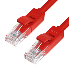 Сетевой кабель GCR Premium UTP 30AWG cat.6 RJ45 T568B 1m Red GCR-LNC624-1.0m Greenconnect