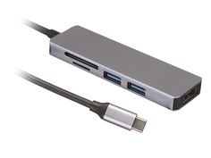 Хаб USB Palmexx 5в1 USB-C - HDMI+2xUSB 3.0+CR PX/HUB-005