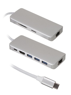 Хаб USB Palmexx USB-C - HDMI+3xUSB 3.0+USB-C+CR+LAN PX/HUB-016