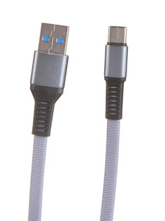 Аксессуар Maverick Textile & Metall C3 USB - USB Type-C 1.2m Grey ПSELAEP1822
