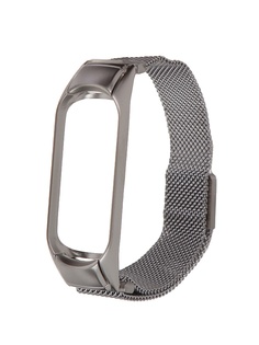 Aксессуар Ремешок Bruno для Xiaomi Mi Band 3 / Mi Band 4 Milano Silver 1058 Br.Uno