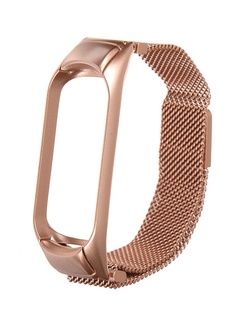 Aксессуар Ремешок Bruno для Xiaomi Mi Band 3 / Mi Band 4 Milano Matt Rose Gold 1322 Br.Uno