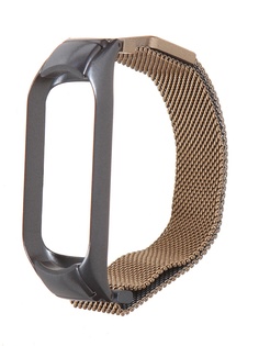 Aксессуар Ремешок Bruno для Xiaomi Mi Band 5 Milano Graphite-Gold 5039 Br.Uno