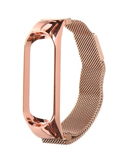 Aксессуар Ремешок Bruno для Xiaomi Mi Band 3 / Mi Band 4 Milano Rose Gold 1310 Br.Uno