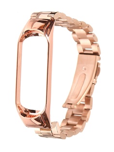 Aксессуар Ремешок Bruno для Xiaomi Mi Band 3 / Mi Band 4 Metallico Pose Gold 1066 Br.Uno
