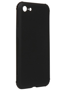 Чехол Brosco для APPLE iPhone SE 2020 Black Matte IPSE(2020)-HARD-COLOURFUL-BLACK
