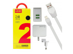 Зарядное устройство Ldnio A2203 2xUSB + Cable Lightning White LD_B4385