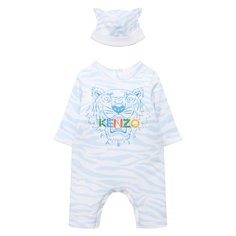 Хлопковый комбинезон с шапкой Kenzo