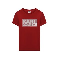 Хлопковая футболка Karl Lagerfeld Kids