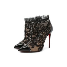 Комбинированные ботильоны Pigalla 100 Christian Louboutin