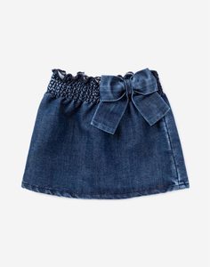 Джинсовая юбка с бантиком для девочки Gloria Jeans