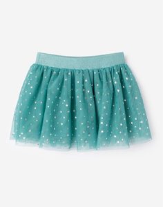Зелёная фатиновая юбка со звёздочками для малышки Gloria Jeans
