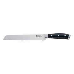 Нож Tefal Character K1410474 (2100109056) стальной для хлеба лезв.20мм черный