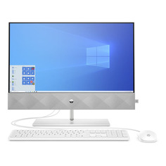 Моноблок HP Pavilion 24-k0017ur, 23.8", Intel Core i5 10400T, 16ГБ, 512ГБ SSD, NVIDIA GeForce GTX 1650 - 4096 Мб, Windows 10, белый [14q38ea]