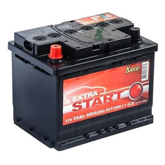 Аккумулятор автомобильный КАТОД EXTRA START Extra Start 55Ач 480A [6ст-55n l+ (l2)]