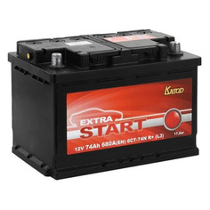 Аккумулятор автомобильный КАТОД EXTRA START Extra Start 74Ач 680A [6ст-74n r+ (l3)]