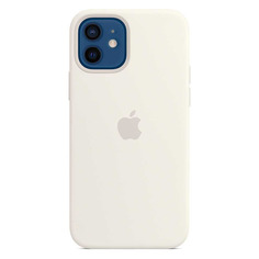 Чехол (клип-кейс) Apple Silicone Case with MagSafe, для Apple iPhone 12/12 Pro, белый [mhl53ze/a]