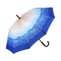 Зонт-трость Sima женский Горы бежевый, синий