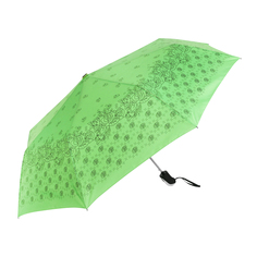 Зонт полуавтомат Sima женский Розочки зелёный 3 сложения