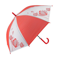 Зонт-трость Sima женский Цветы красный