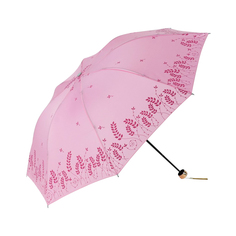Зонт механический Sima женский Колоски розовый 4 сложения