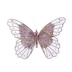 Бабочка декоративная Kaemingk на клипсе 19x11,5 см