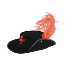 Шляпа Carnival Toys ДАртаньян с пером черная
