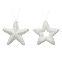 Набор украшений новогодних Kaemingk звезды 8 см 6 шт