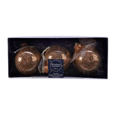 Набор шаров на елку Kaemingk 3 шт 8 см стекло