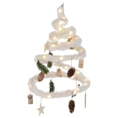 Декорация елка белая 28 см Без бренда
