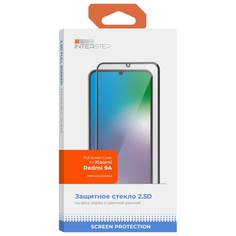 Защитное стекло InterStep Full Screen Cover Xiaomi Redmi 9A, черная рамка Full Screen Cover Xiaomi Redmi 9A, черная рамка