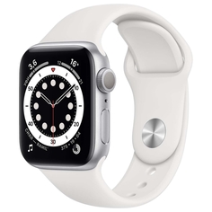 Смарт-часы Apple Watch S6 40mm Silver Aluminum Case with White Sport Band (MG283RU/A) Watch S6 40mm Silver Aluminum Case with White Sport Band (MG283RU/A)