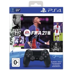 Геймпад для консоли PS4 PlayStation 4 DualShock v2 Black + FIFA 21 (CUH-ZCT2EX)