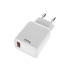 Сетевое зарядное устройство TFN Rapid+ USB QC3.0 18W, White
