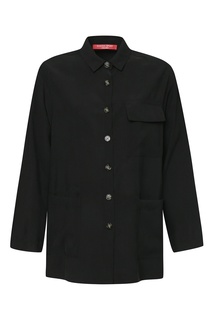 Черная рубашка с накладными карманами Marina Rinaldi