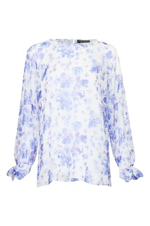 Шелковая блуза с цветочными принтами Marina Rinaldi