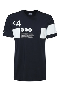 Черная футболка с контрастным принтом C.P. Company