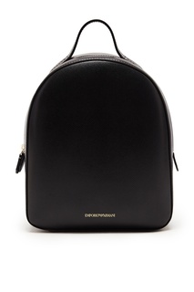 Черный рюкзак из эко-кожи Emporio Armani